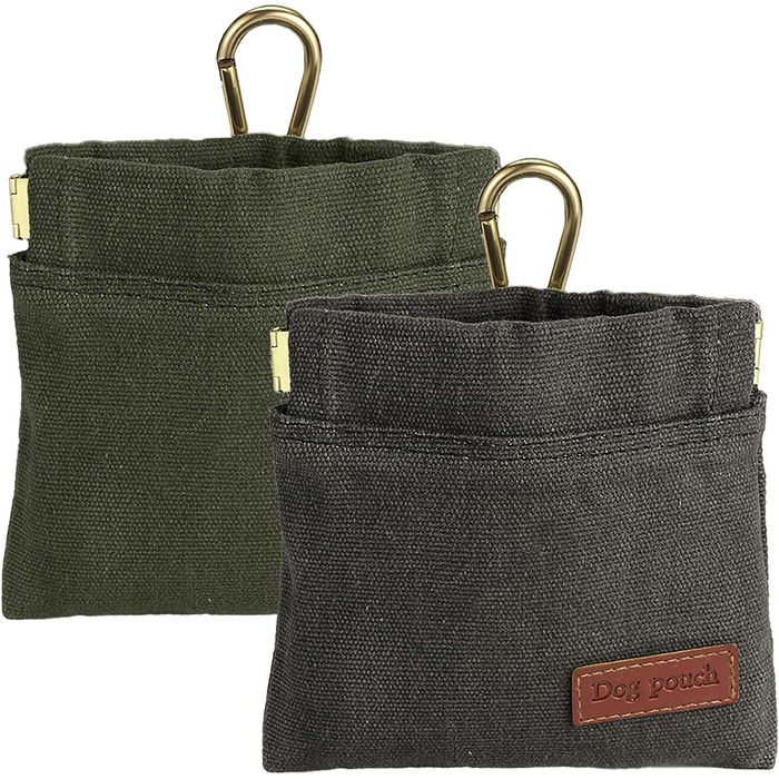 2 шт. Сумки-лейкобеги для дресирування собак, сумка для винагороди, портативна, для цуценят, прогулянки без рук, автоматичний дозатор корму для собак, корекція поведінки цуценят, подорожі або зелено-сірого кольору