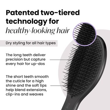 Тангл Тізер The Ultimate Styler – щітка для волосся та знежирювання, чорна