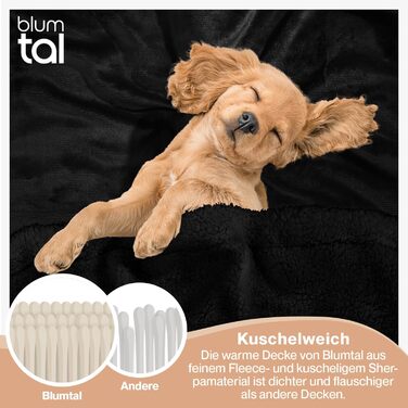 Плед з м'якої шерпи Blumtal Premium, 230x270 см, чорний - сертифікат Oeko-Tex