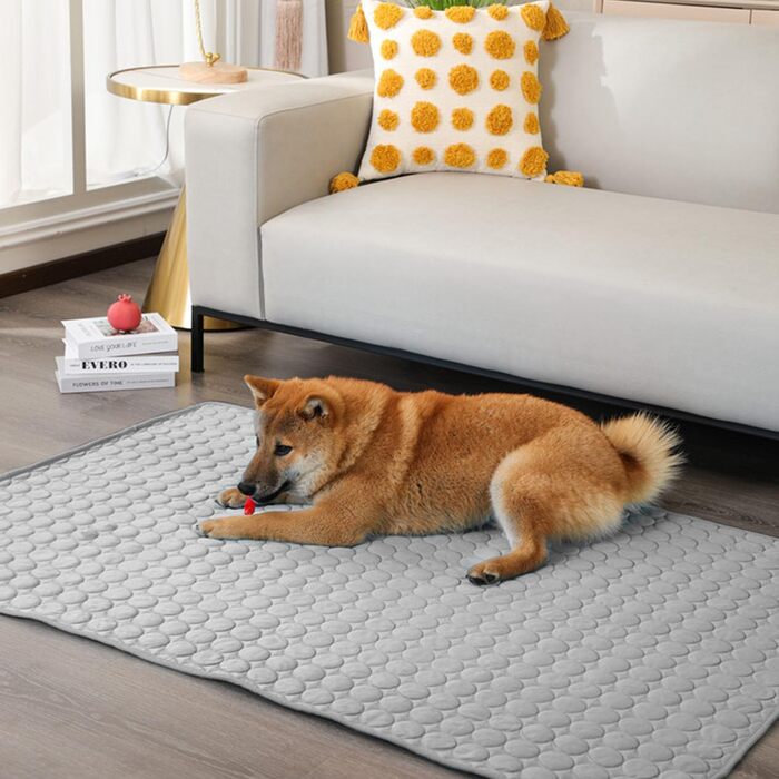 Килимок охолоджуючий для собак YXHZVON, 150 x 100 см, 2XL, сірий. Охолоджуючий килимок для собак, миючий, для дому, машини, в дорогу