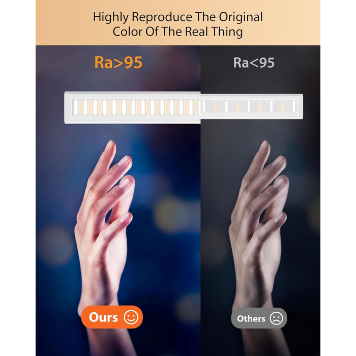 LED лампа для столу 10W з регулюванням яскравості - 160 LED, USB-адаптер, 3 колірні температури, 10 рівнів яскравості, гнучкий 30см шлангу, для дому та офісу, з пультом керування