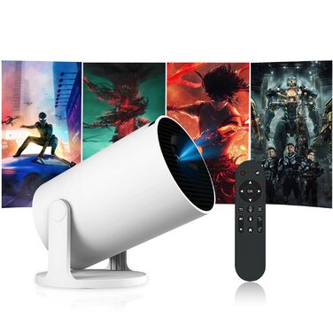 Портативний проєктор HY300 Pro+ Mini: 1080P, 200 ANSI, Android 13, Wi-Fi 6, BT5.2, Автоматичне вирівнювання, для кіно на відкритому повітрі та підключення до телефону