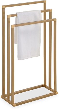 Підставка для рушників KUNO, позолочена, з 3 полицями, металева - самостійна, для ванної кімнати