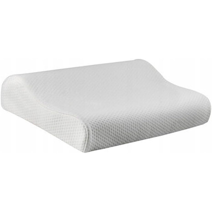 MARPUR Sleep Pillow Neck Support Pillow Orthopedic FALA, Filling: H3 Foam, in White, Head Pillow Inc. Cover, Washable, Allergy-Friendly - Anti-Snore, Size: 50x35x12/7 cm