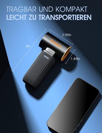 Електричний пилосос для повітря, 3 швидкості, 200000 обертів/хв, акумулятор 8000 mAh, тихий, для чищення ПК, клавіатур, авто та зовнішнього використання (чорний)