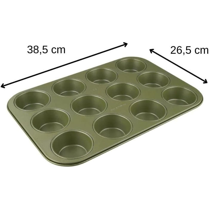 Форма для випікання Zenker Green Vision Ø 20 см з високим бортиком – сталева, з антипригарним покриттям (для тортів, мафінів)