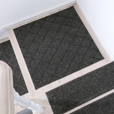 Ковзаючі сходи COSY HOMEER, 15 шт., 70 x 22 см, антиковзаючі, самоклеючі, машинне прання, 100% поліестер, TPE-підкладка, для дітей, літніх людей та домашніх тварин, сірий та білий