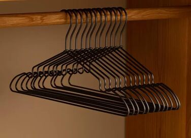 20-Piece Set of High-End Titanium Gray Aluminum Hangers, 41cm Ultra-Smooth Hangers, Durable Metal Hangers, Aluminum Alloy Hangers, Clothes Rack