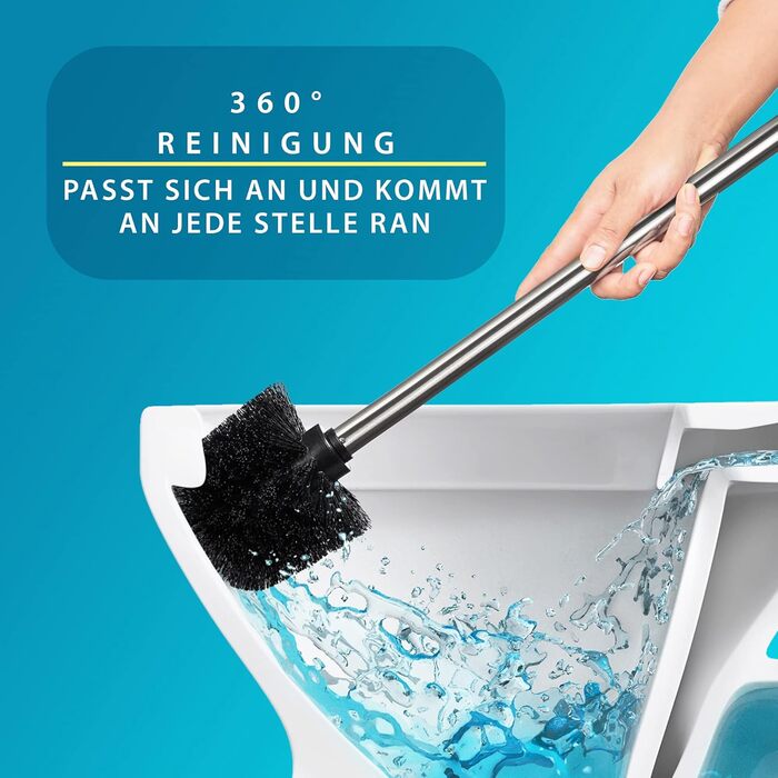 Набір для туалету KLINOO Premium: щітка та ручка з нержавіючої сталі (2 шт.)