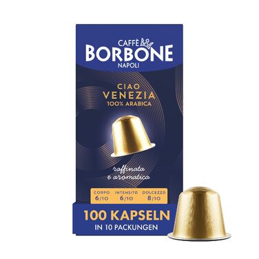 Кавові капсули Caffè Borbone для Nespresso, набір 90 шт (30 Mia Napoli, 30 Ciao Venezia, 30 Magica Palermo), алюмінієві