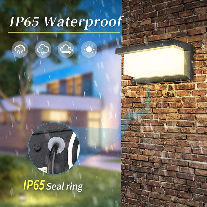 Зовнішнє LED-прожектор MICUTU Wandleuchte Außen LED, 18W, тепле світло, 2 шт. для дому, саду, тераси, сходів