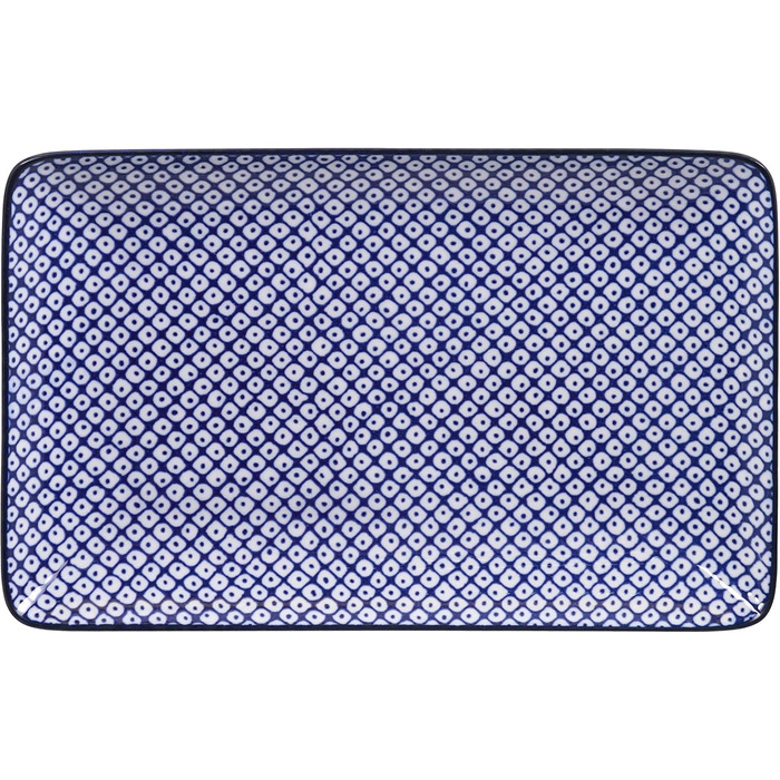 Японський блакитний суші-набір Nippon з подарунковою коробкою та палочками (4 шт.) 21x13.5 & 9.5x3 см