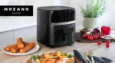 Аерофритюрниця Mozano 5л, потужна безнамастильна фритюрниця 1500 Вт