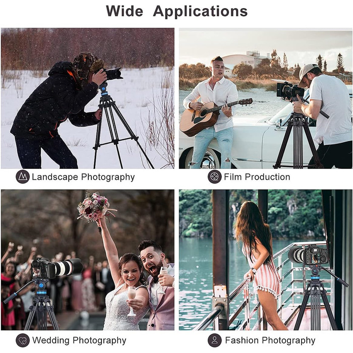 Штатив відео SIRUI SH-15: Алюмінієвий штатив для відеозйомки з поворотним кріпленням 360°, 155 см, навантаження до 10 кг. Підходить для DSLR, відеокамер та камер.