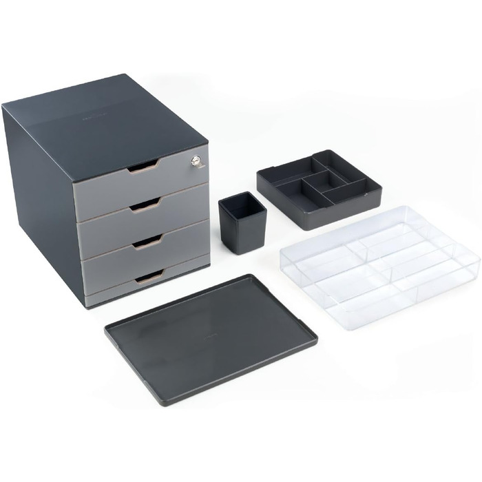 Компактна коробка для кави Point Box S (з 2 шухлядами для кави/чаю, кейс для кавової станції/офісної кухні), антрацит, 338358