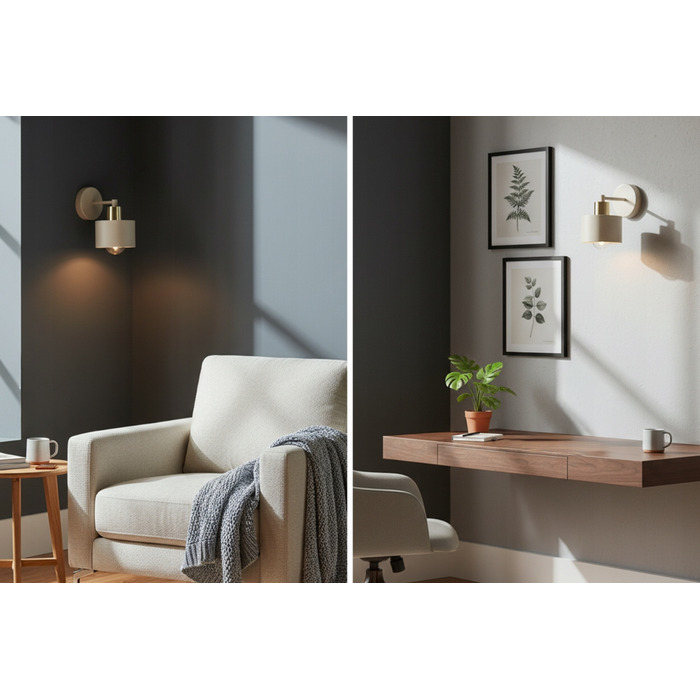 Настінний світильник Light Home, бежевий та золотий, E27 60 Вт