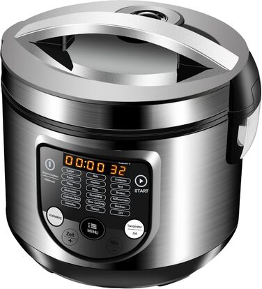 18-in-1 Multi Cooker Slow Cooker | 900 Watts | 5 Liters | Rice Cooker | Steamer | Food Warmer | Sauté Pan | Yogurt Maker | Multi Cooker | Pressure Cooker | Hot Cooker | Cooker