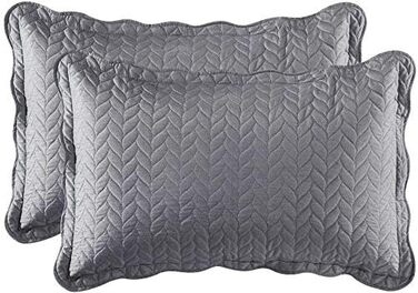 Торба для ковдри з декоративним стеганим покриттям MOONLIGHT20015, 2 наволочки, сірий колір, для спальні, двоспальне ліжко