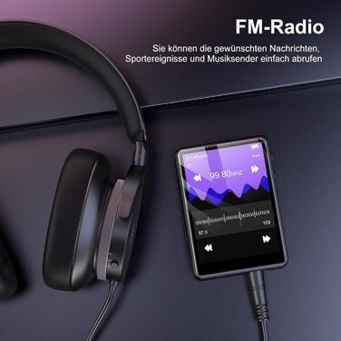 MP3 плеєр SWOFY 128GB Bluetooth 5.3, 2.4