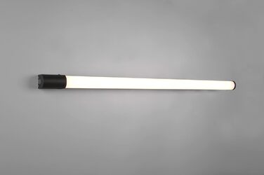 Trio Leuchten LED Bathroom Wall Light Piera 284074206, colored plastic, includes 8 Watt LED, switch, socket, (Matte Black, Width 119cm)