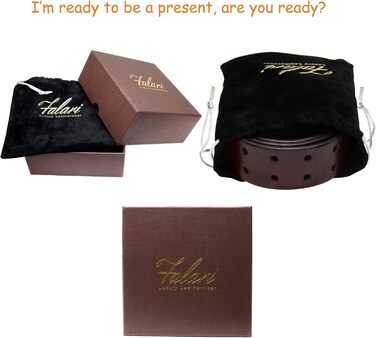 Чоловічий шкіряний ремінь Falari з подвійною пряжкою (9004 & 9024)