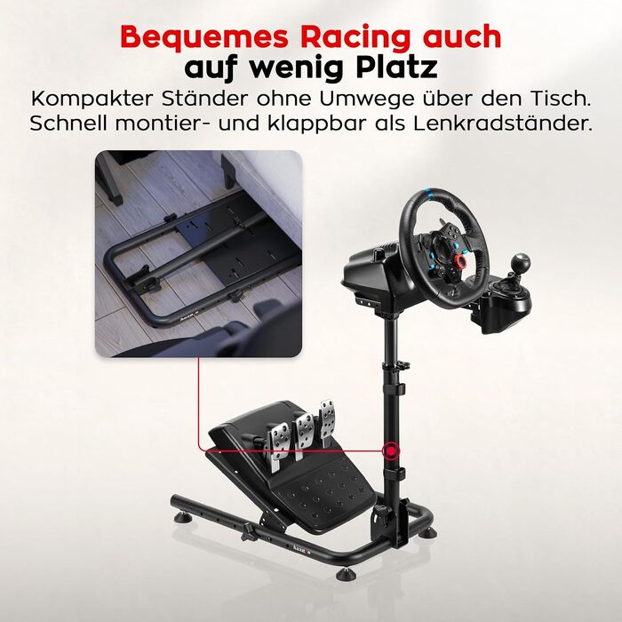 Складаний стійка-тримач для ігрового керма Huzaro Speed 2.0 Simracing Wheel Stand