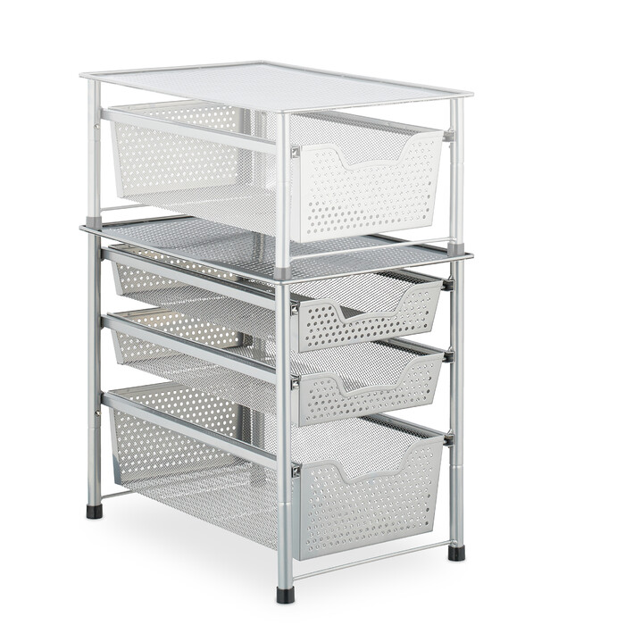 Relaxdays Drawer Unit with 3 Basket Pull-outs