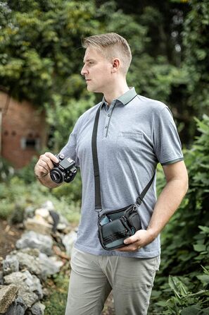 Сумка для фотоапарата DSLR/DSLM Bodyguard з відділеннями для аксесуарів, захист від ударів та вологи, чорна