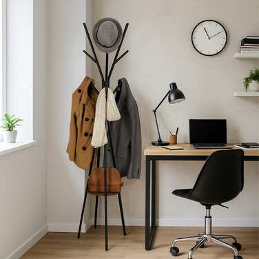 Relaxdays Industrial Coat Rack with Shelf