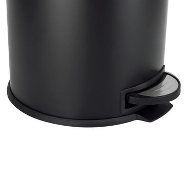 Сміттєве відро SVITA T20 з нержавіючої сталі, 20 літрів, з педаллю, для кухні (чорний)