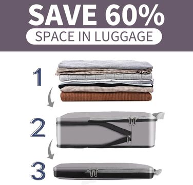 Органайзери для подорожей Eono by Amazon: набір кубів для пакування, 4 шт. (Сірий)