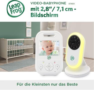 Відеоняня LeapFrog LF2513 без Wi-Fi з IPS LCD екраном 2.8 дюйма, поворотна, з нічним баченням, датчиком температури, радіусом дії 300 метрів, 12 годин роботи від акумулятора