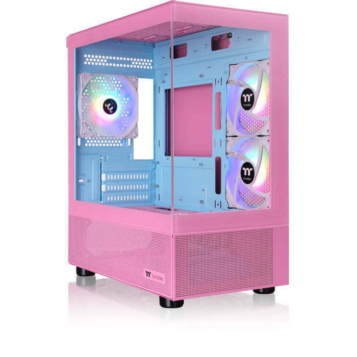 Корпус ПК Thermaltake TG ARGB Micro-Tower View 170 з Tempered Glass, 3 вентилятори ARGB, підтримка радіаторів 240/280mm, білий (Bubble Pink)