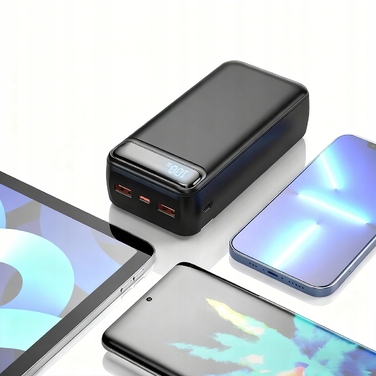 Потужний павербанк 50000 мАг 22.5 Вт: швидка зарядка, LED-дисплей, 2 USB-A та 1 Type-C