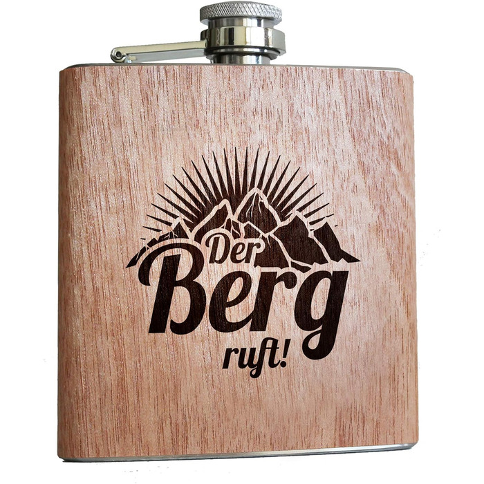 Дерев'яна фляга - ідеальний подарунок для туризму, альпінізму, катання на лижах та подорожей (для чоловіків та жінок)