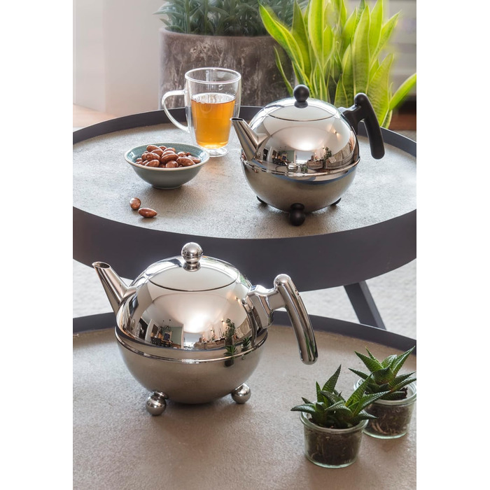 Bredemeijer Teapot 1.2 L matte black double-walled Duet Bella Ronde