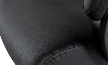 Офісне крісло CLP Campo з штучної шкіри, регульоване по висоті та поворотне, до 135 кг, з підлокітниками, чорний колір