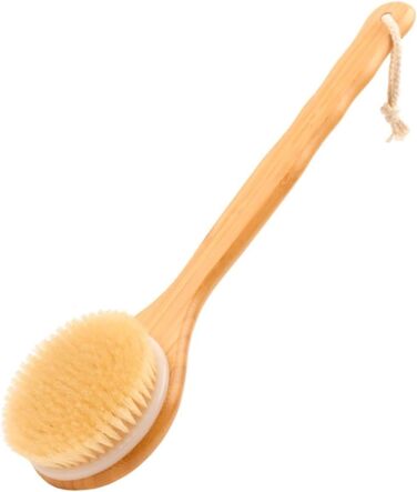 Bath brushes with boar bristles, bamboo, long handle, for men and women, bath brushes, shower brush