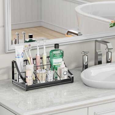 Toothbrush Holder, Quick-Drying Organizer – Bathroom Countertop Organizer, Kids, Electric Toothbrush Toothpaste Holder – 7 Compartments, Bathroom Vanity, Accessories, Storage
