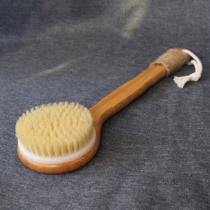 Bath and body brushes for women, boar bristles, long handle, bath brushes, shower brushes, back scrubbers for men