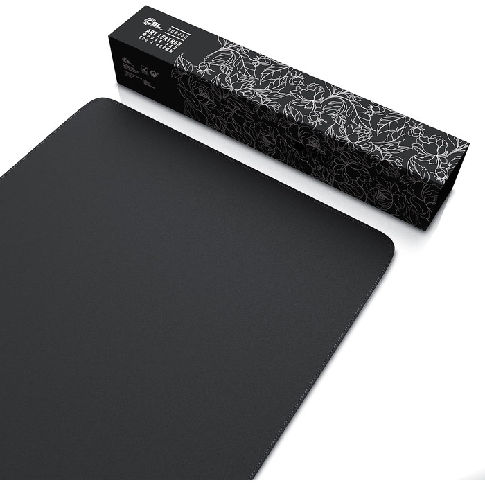 CSL Килимок для миші XXL для столу з екошкіри та корку 800x400 мм – чорний