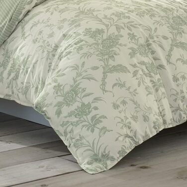 Комплект постільної білизни Laura Ashley Kingsize з бавовняної тканини, включає наволочки та простирадла (зелений)
