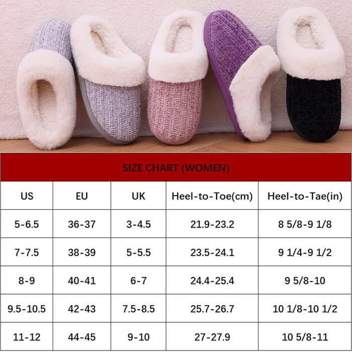 Жіночі зимові капці Evshine з плюшу та ефектом пам'яті (Memory Foam), протиковзкі, рожеві, розмір 39/40 EU