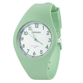 Жіночий годинник: аналоговий кварцовий годинник з силіконовим ремінцем. Спортивний годинник для студентів та дорослих (зелений)