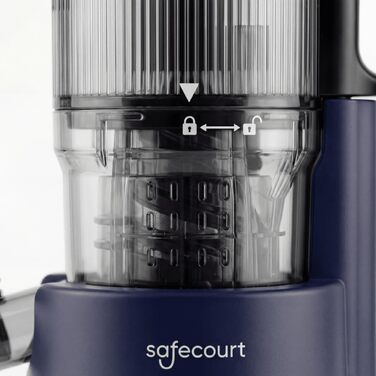 Електрична повільна соковижималка Safecourt SJ500-BL-FBM для овочів та фруктів, 1300 Вт, 2 режими роботи, чаша 1.5 л, без BPA