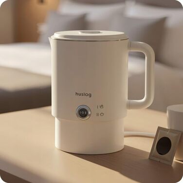 Електричний чайник з подвійними стінками 1,7л, 2200W, швидке кип'ятіння, тихий та безпечний, бездротовий з 360° підставкою, знімною кришкою, точним виливом (білий)