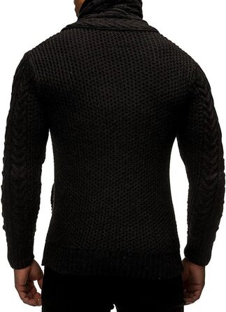 Чоловічий кардиган Leif Nelson з ґудзиками, Regular Fit, чорний, з довгим рукавом