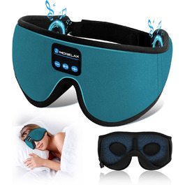 Маска для сну з Bluetooth-навушниками, 3D маска для сну, бездротова музична маска для сну для тих, хто спить на боці/спині, навушники для сну (Цянова)