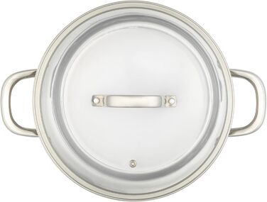 Пароварка Salter Timeless 3-рівнева – 18 см, нержавіюча сталь, 9 літрів, з антипригарним покриттям та скляною кришкою, для індукційних плит