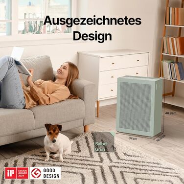 Повітряний фільтр COWAY AIRMEGA 150: GreenHEPA™, 73 м², видаляє 99,999% частинок, віруси, бактерії, аерозолі (0,01 мкм), ECARF, білий